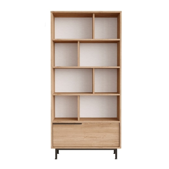 Libreria Moderna Con Vani A Giorno Ed Anta Frontale Ocean Legno