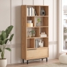 Libreria Moderna Con Vani A Giorno Ed Anta Frontale Ocean Rafia
