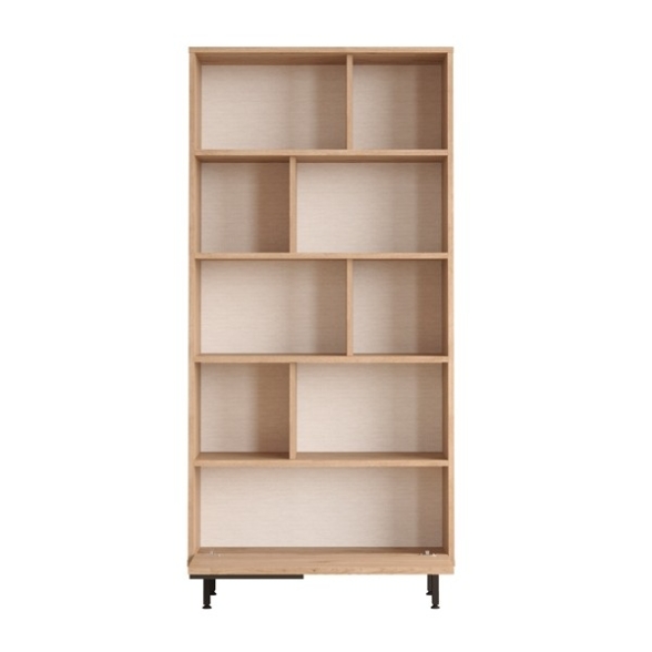 Libreria Moderna Con Vani A Giorno Ed Anta Frontale Ocean Rafia