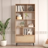 Libreria Moderna Con Vani A Giorno Ed Anta Frontale Ocean Rafia
