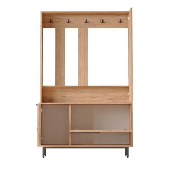 Mobile Ingresso Con Scarpiera Appendiabiti E Specchio Ocean Legno
