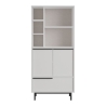 Mobile Multiuso Da Bagno Con Ante Frontali E Vani A Giorno 75x36x160 Bianco Ocean
