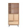 Mobile Multiuso Da Bagno Con Ante Frontali E Vani A Giorno 75x36x160 Rafia Ocean