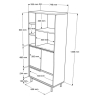 Mobile Multiuso Da Bagno Con Ante Frontali E Vani A Giorno 75x36x160 Rafia Ocean