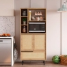 Mobile Multiuso Da Bagno Con Ante Frontali E Vani A Giorno 75x36x160 Rafia Ocean