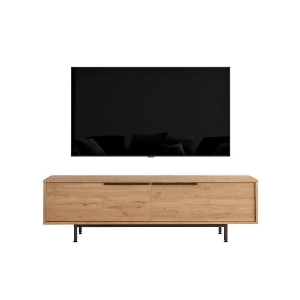 Mobile TV Con Piedini In Ferro 2 Ante Frontali 160x36x45 Ocean Legno