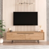 Mobile TV Con Piedini In Ferro 2 Ante Frontali 160x36x45 Ocean Legno