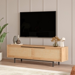 Mobile Tv Sospeso 180x32x30 Effetto Legno Rovere Evolution