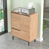 Mobile Basso Multifunzione 75x36x90 Con Piedini Neri Ocean Legno