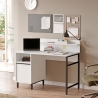 Scrivania Design Moderno 120 Cm Con Vano Contenitore Bianca Ocean