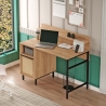 Scrivania Design Moderno 120 Cm Con Vano Contenitore Rafia Ocean