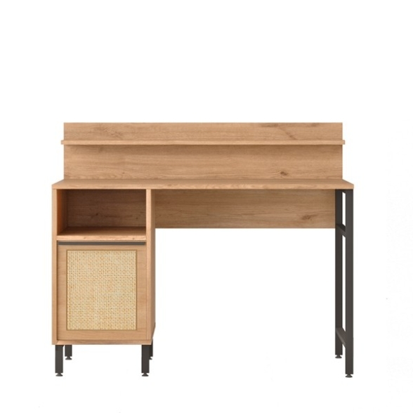 Scrivania Design Moderno 120 Cm Con Vano Contenitore Rafia Ocean