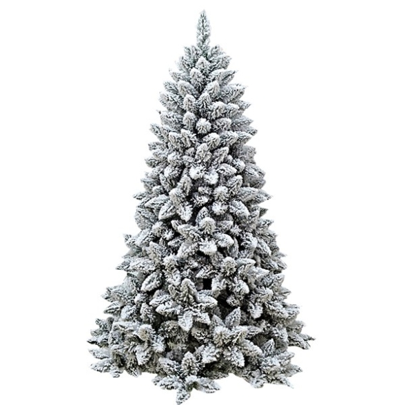 Albero di Natale abete artificiale bianco innevato 240 cm Fiocco 1465 rami