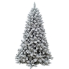 Albero di Natale abete artificiale bianco innevato 240 cm Fiocco 1465 rami