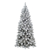Albero di Natale abete artificiale bianco innevato 210 cm Fiocco Slim 820 rami