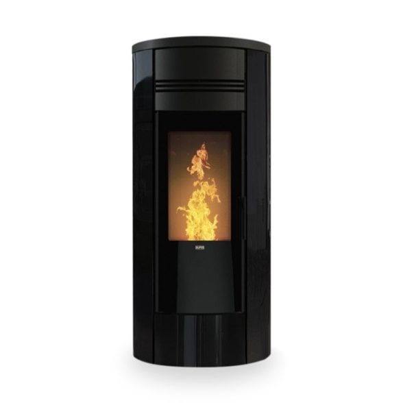 Termostufa A Pellet Idro 23 kW Style 180 Glass KLOVER Vetro Curvo Wi-Fi (PREZZO TRATTABILE)