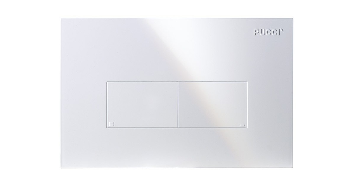 Placca linea bianca 2 pulsanti per cassetta incasso Pucci Eco 80130560