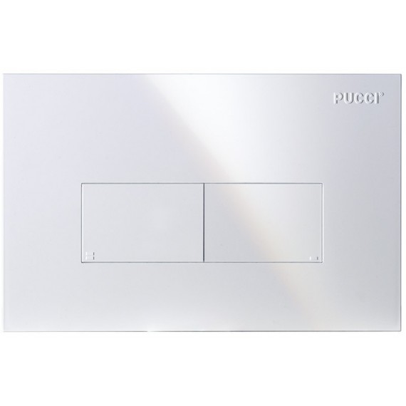 Placca linea bianca 2 pulsanti per cassetta incasso Pucci Eco 80130560