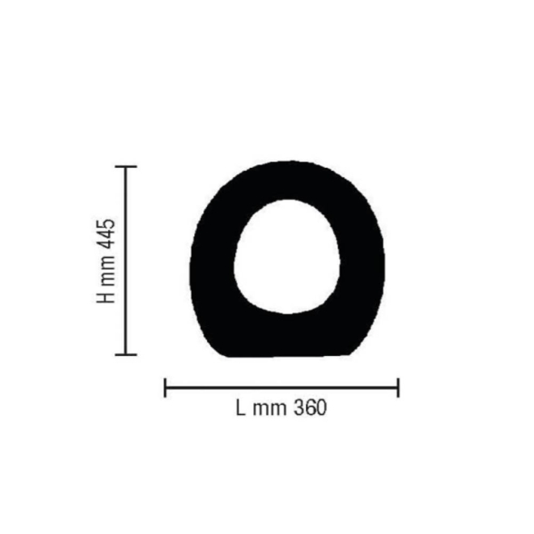 Sedile universale in polipropilene con cerniere soft closing Ercos linea Opera BSOPE4 bianco