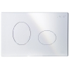 Placca ellisse bianca 2 pulsanti per cassetta incasso Pucci Eco 80130550