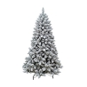 Albero di Natale abete artificiale bianco innevato 240 cm Fiocco 1465 rami