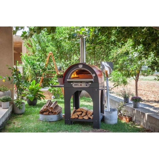 Forno Per Pizza A Gas 80x60 In Acciaio Pulcinella Clementi Con Supporto