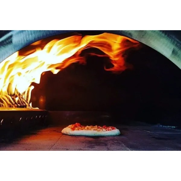 Forno Per Pizza A Legna 80x60 In Acciaio Pulcinella Clementi Con Supporto