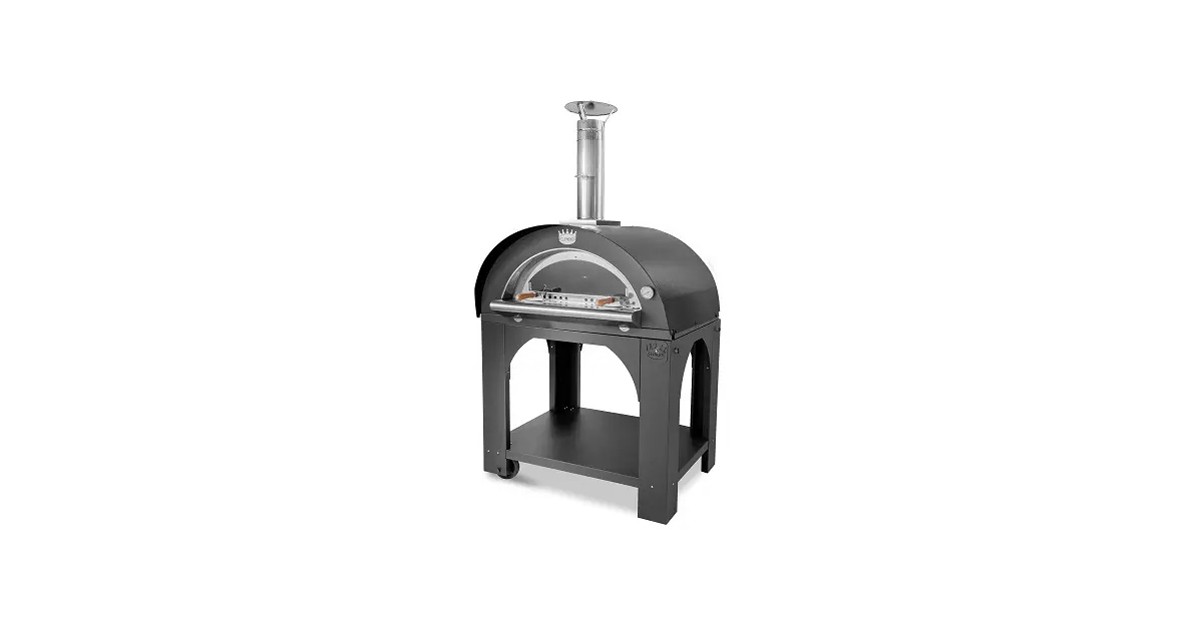 Forno Per Pizza A Legna 80x60 In Acciaio Pulcinella Clementi Con Supporto