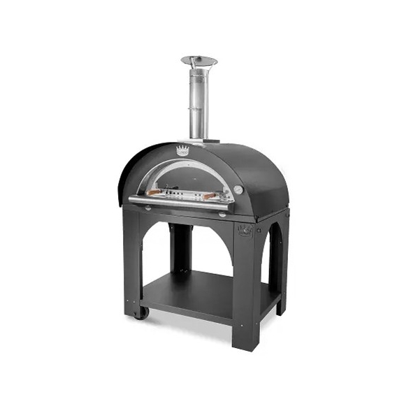Forno Per Pizza A Legna 80x60 In Acciaio Pulcinella Clementi Con Supporto