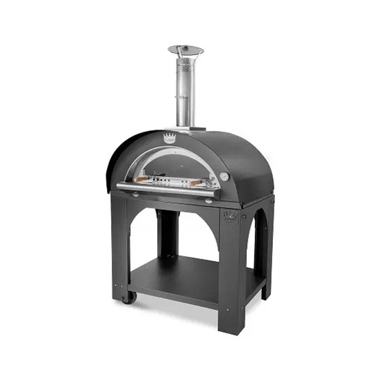 Forno Per Pizza A Legna 80x60 In Acciaio Pulcinella Clementi Con Supporto