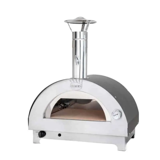 Forno Per Pizze Portatile A Gas E Legna 60x40 Cm Clementino Ibrido Clementi