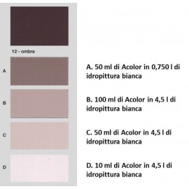Colorante universale per idropitture 45 ml Acolor 12 ombra (ombra bruno)