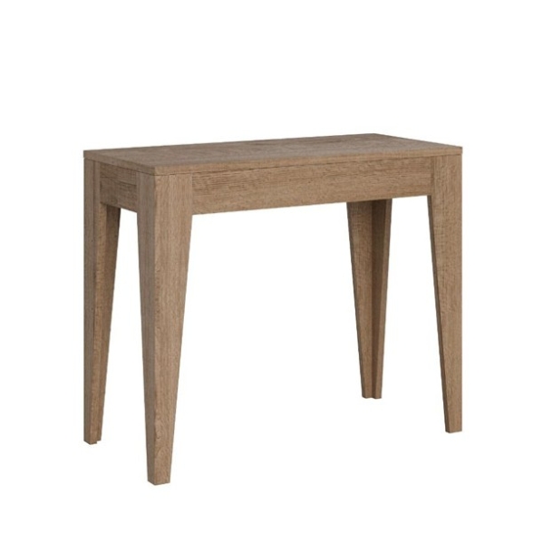 Consolle Allungabile Isotta Tavolo Da Pranzo 90x42/302 Cm Effetto Legno Quercia Natura