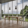 Tavolo consolle allungabile 90x42/302 Isotta effetto legno quercia