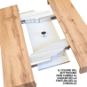 Tavolo consolle allungabile 90x42/302 Isotta effetto legno quercia