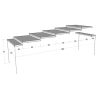 Tavolo consolle allungabile 90x42/302 Isotta effetto legno quercia