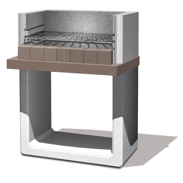 Barbecue In Muratura A Legna E Carbonella Senza Cappa Aperto 80x52x97 Paxi New Sarom