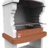 Barbecue A Legna In Muratura Da Giardino 88x58x217 Cm Brioni Sarom
