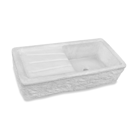 Acquaio da giardino Artistica Mediterranea modello Lavabo Pietra Bianco