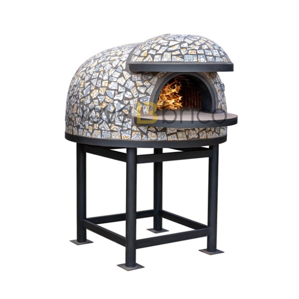 Forno a legna artigianale per pizze diametro interno 100 cm con base Vietri