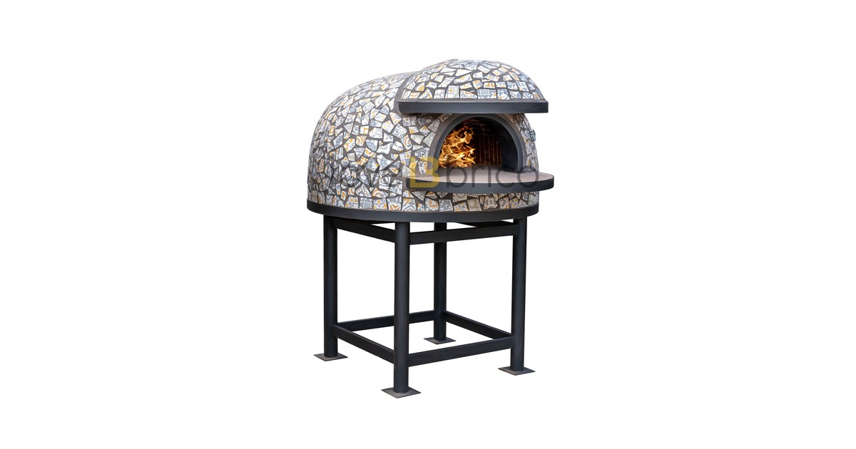 Forno a legna artigianale per pizze diametro interno 80 cm con base Vietri