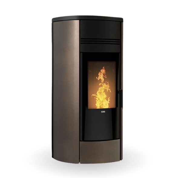 Termostufa A Pellet Idro 27 kW Style 220 Bronze Klover Design Tondo (PREZZO TRATTABILE)