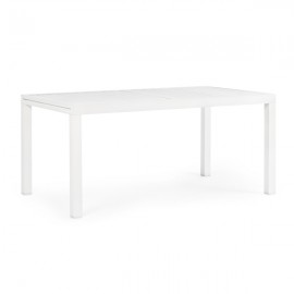 Tavolo In Alluminio Bianco Allungabile Da Esterno 100x200-300 Cm Hilde Bizzotto