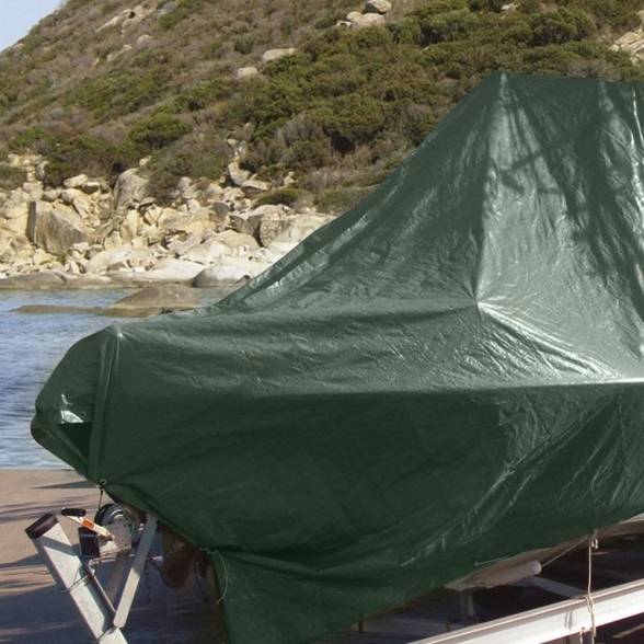 Telo occhiellato in polietilene antistrappo impermeabile 90 gr/mq Utilia verde