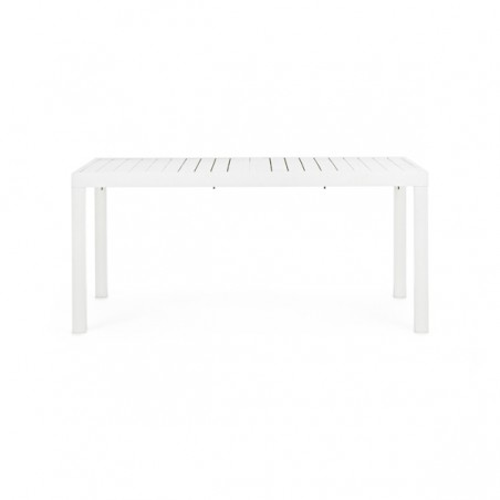 Tavolo In Alluminio Bianco Allungabile Da Esterno 100x200-300 Cm Hilde Bizzotto
