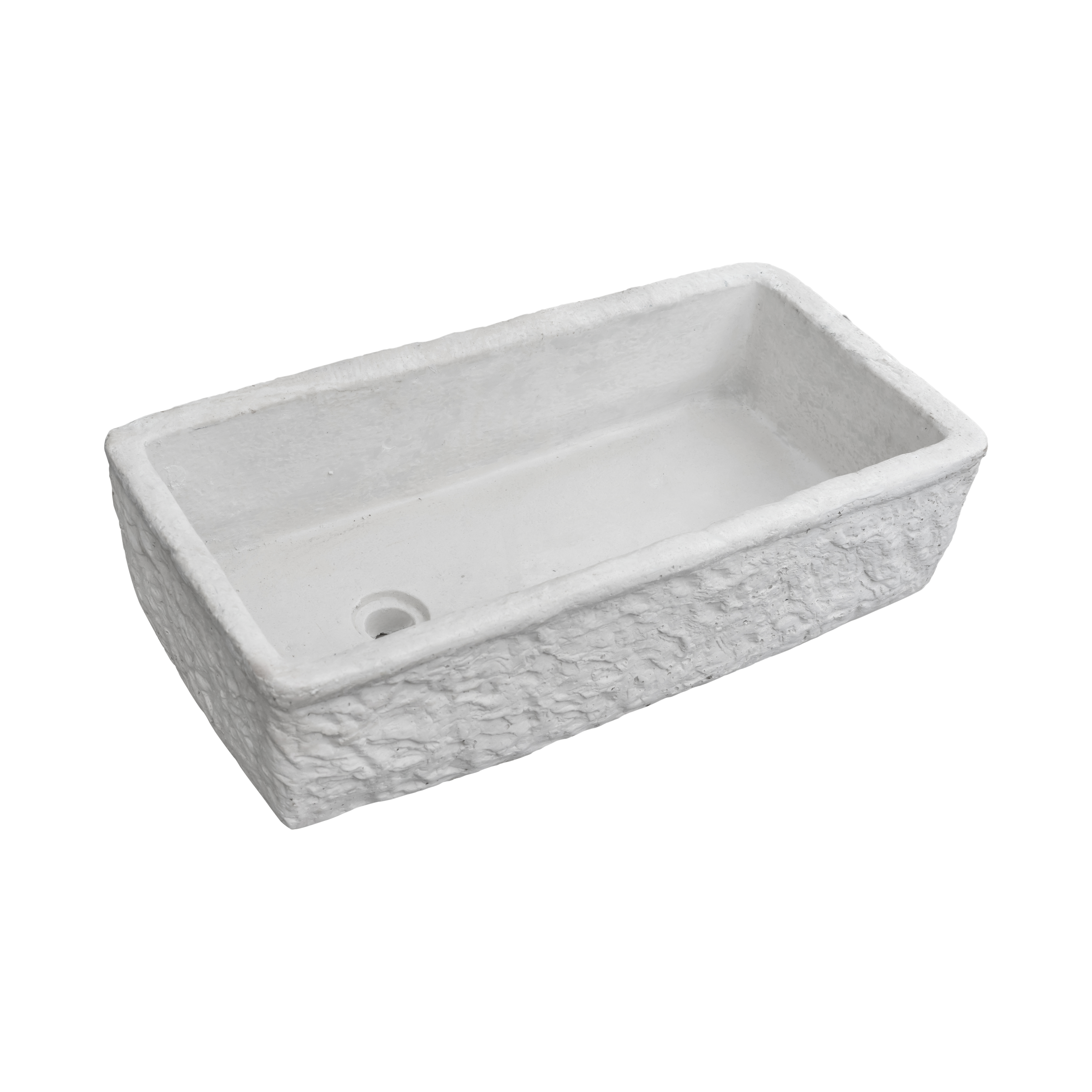 Acquaio Da Esterno Lavabo Vasca 80 Cm Effetto Pietra Bianco LA010