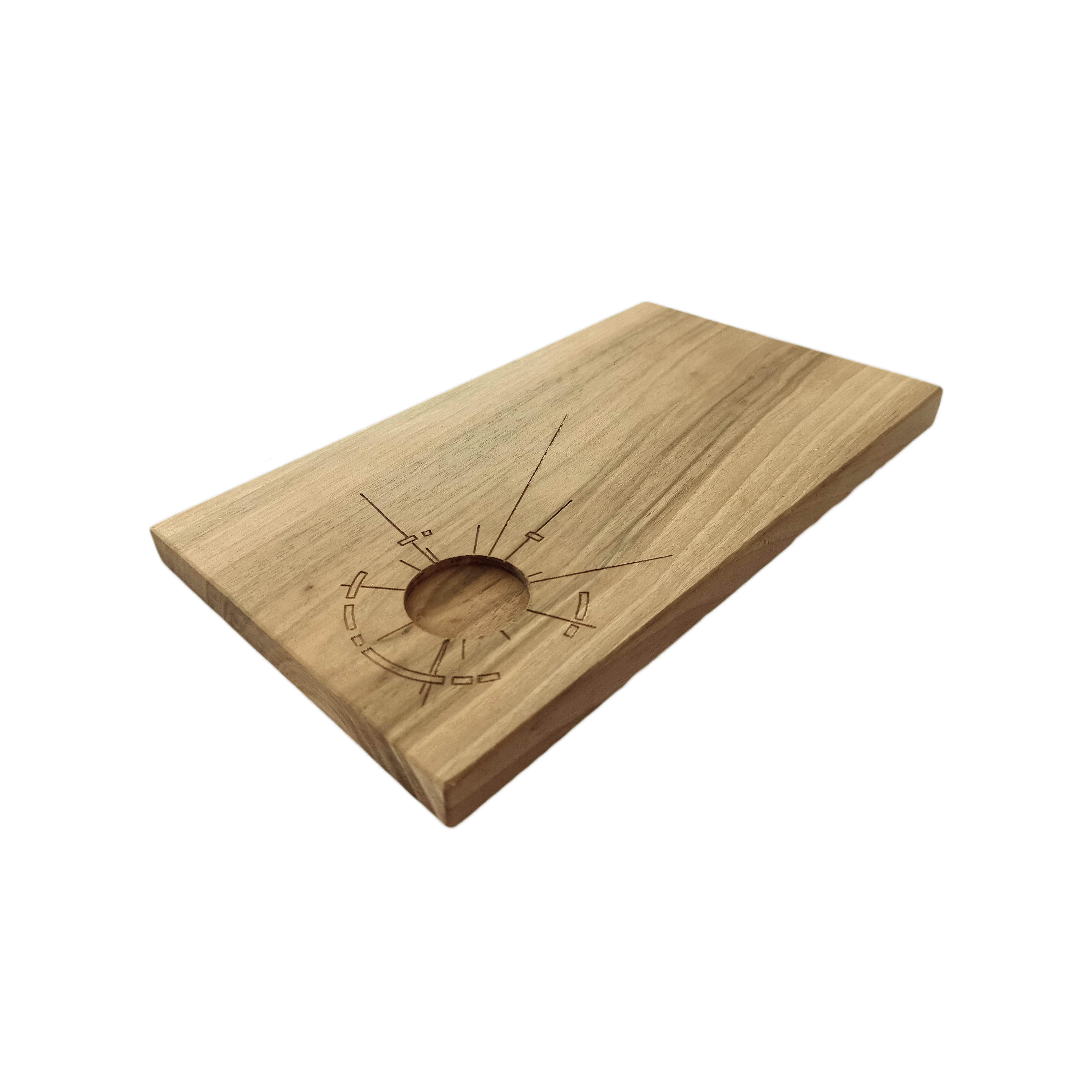 Tagliere con incavo in legno di castagno 24,5 x 13,5 x 1,5 cm