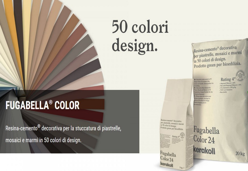 L'innovativa linea Fugabella Color della Kerakoll la trovi su Lovebrico.com